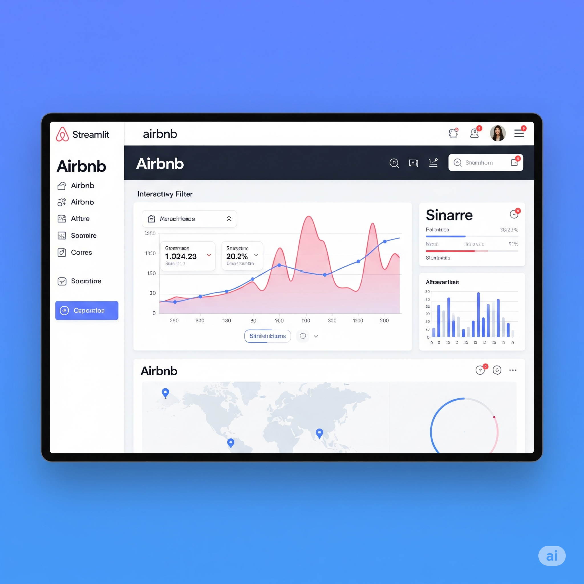 Airbnb Streamlit Dashboard